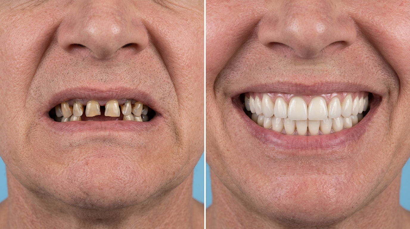 All-on-4 İmplant — Önce & Sonra