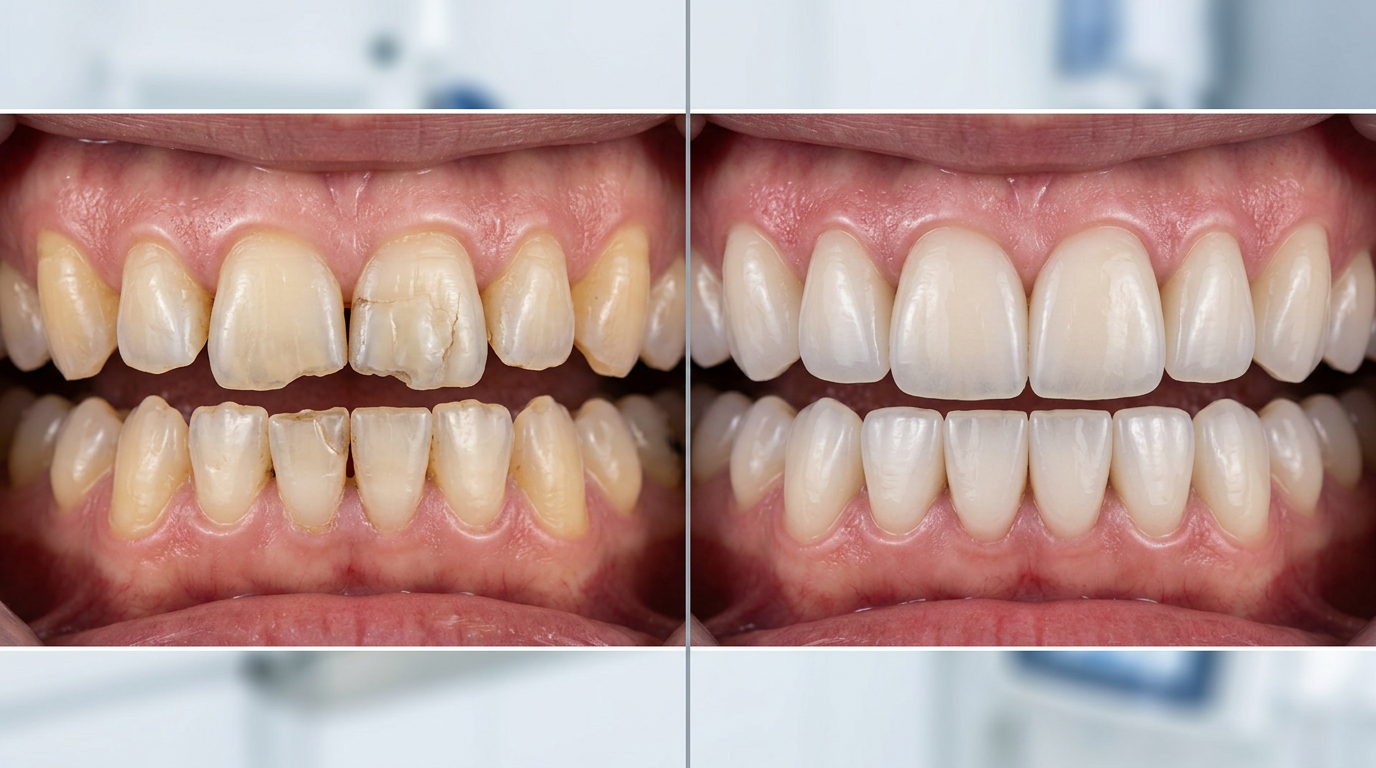 Porselen Kaplama — Önce & Sonra